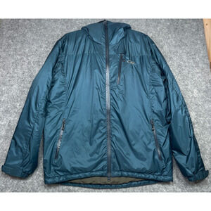 Outdoor Research Mens Jacket Primaloft Windstopper Insulated Hood Hiking Blue M